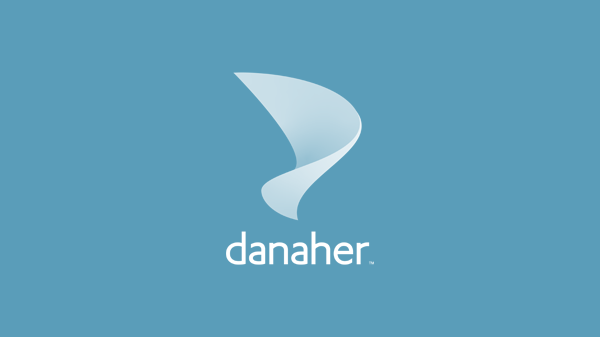 Danaher logo with blue background